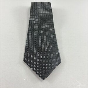 H&H Men Black / Silver Square Men's Tie 4" x 60"